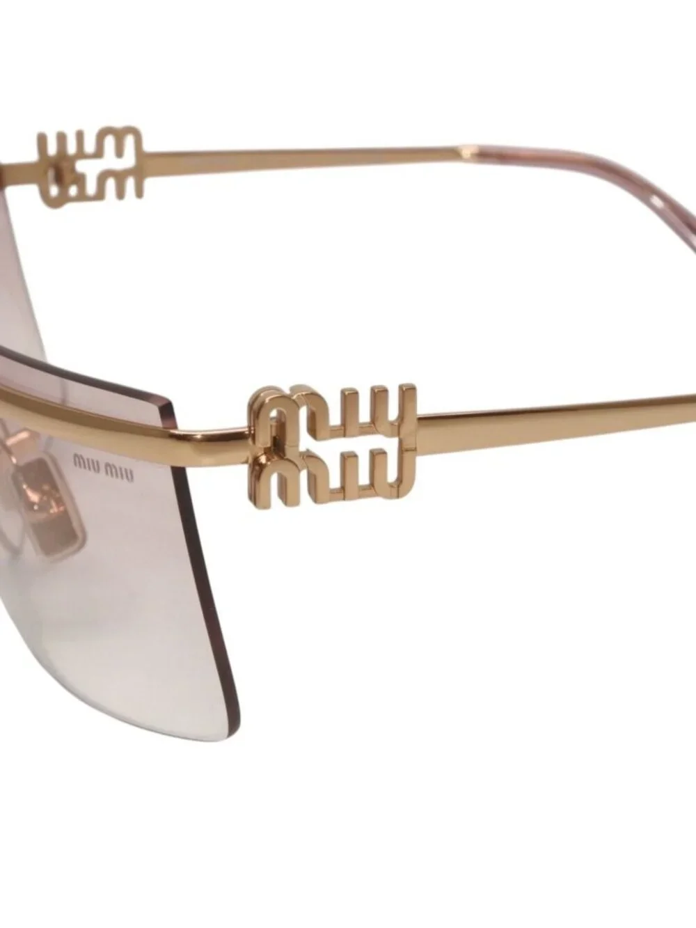Miu Miu Sunglasses 75 0 125 Pink Gold Acetate Alloy Eyewear